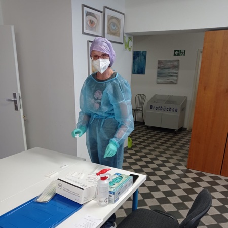 Corona-Test im SozialSalon