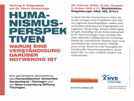 Humanismusperspektiven - Warum eine Verständigung darüber notwendig ist